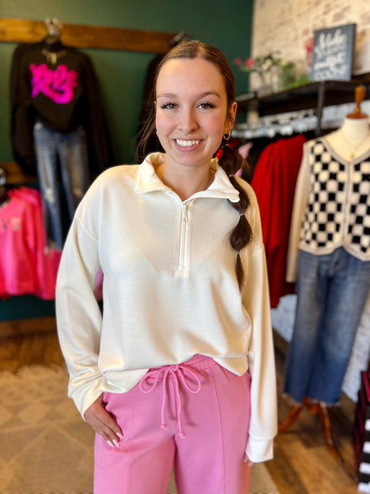Ivory Butter Zip Up