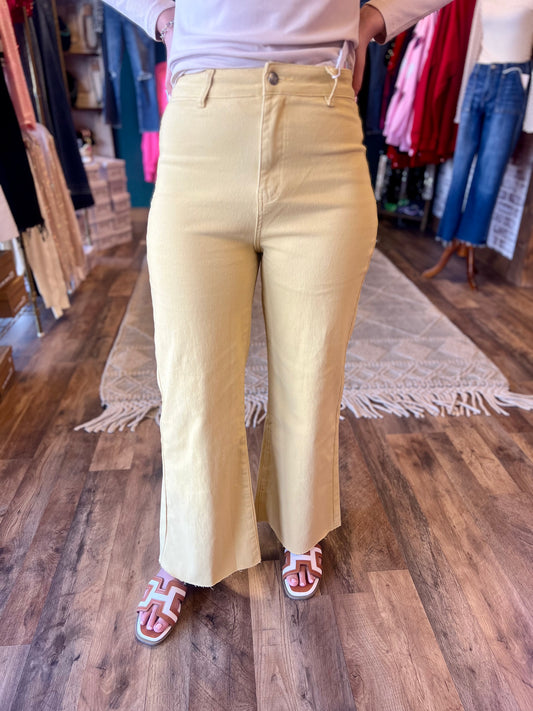 High Waisted Colored Crop