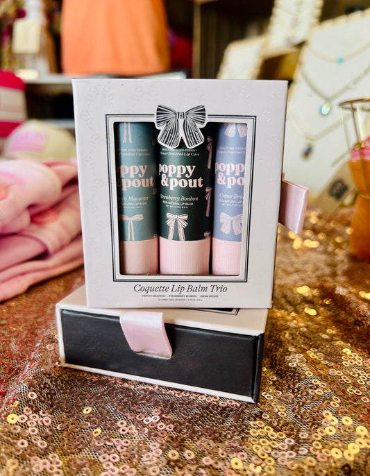 Poppy & Pout Lip Balm Trio