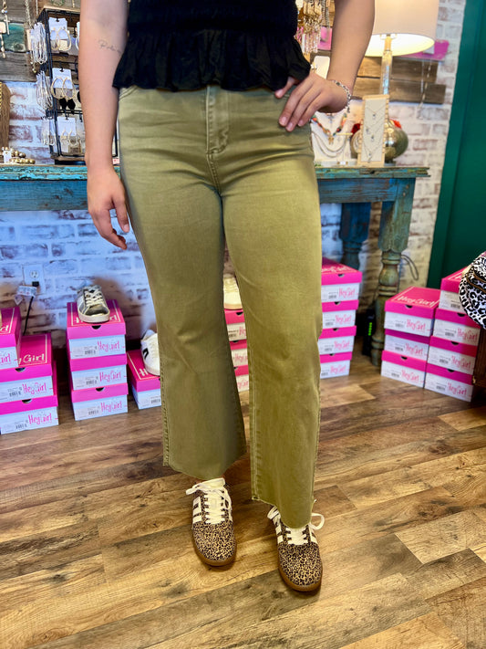 Olive Crop Jean