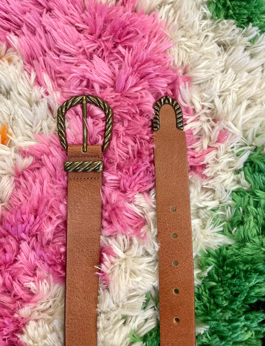 Rope Bronze Buckle Belt