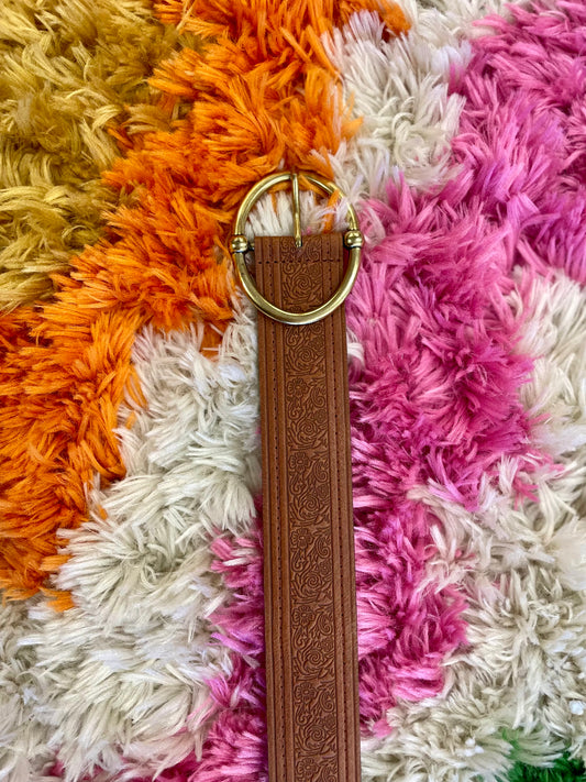 Floral Engraved Belt
