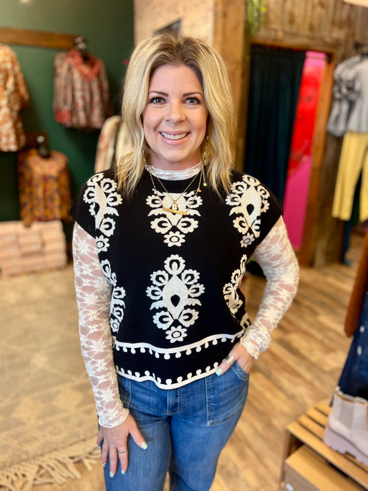 Medallion Sweater Vest