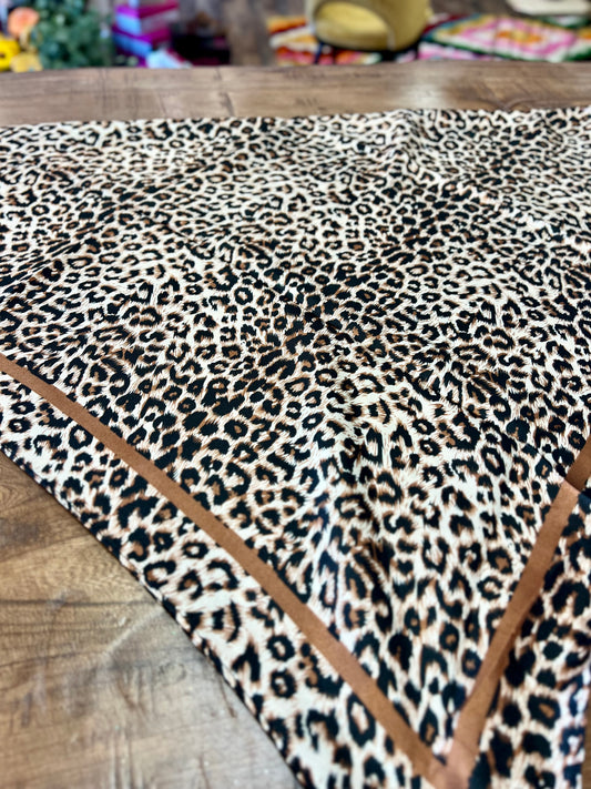 Tan Cheetah Wild Rag