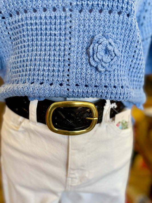 Paisley Cut Out Belt