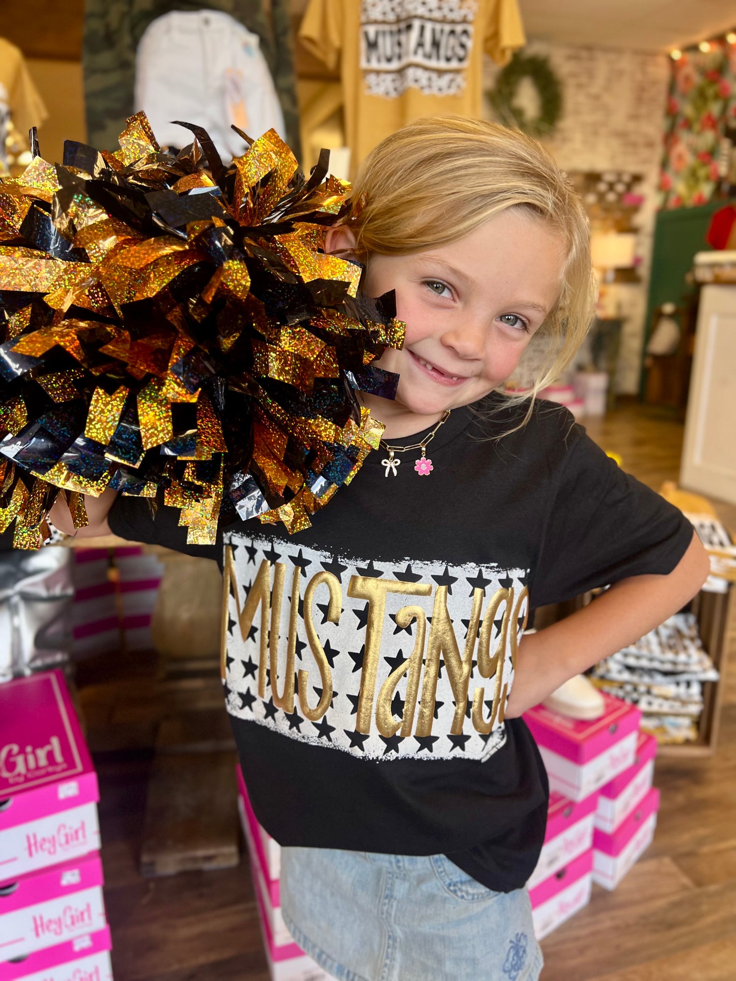 Kids Star Mustangs Tee