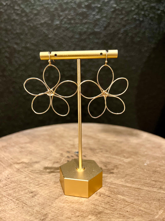 Dainty Wire Flower Earring