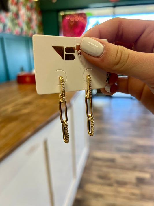 Waterproof Hoop Gold Plated Earrings