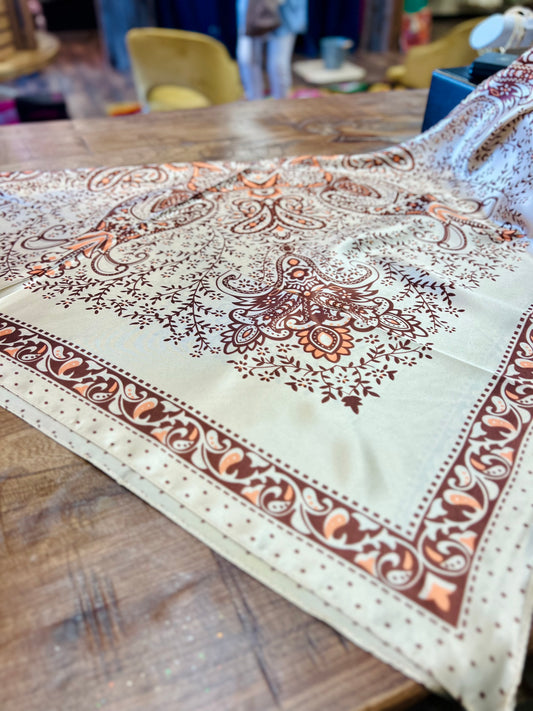 Brown Paisley Wild Rag