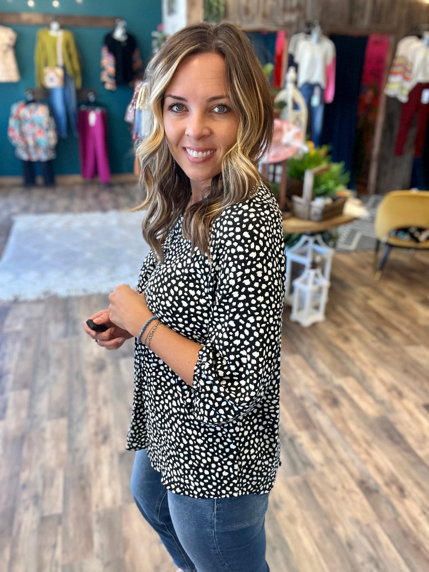 Mini Spot 3/4 Length Top