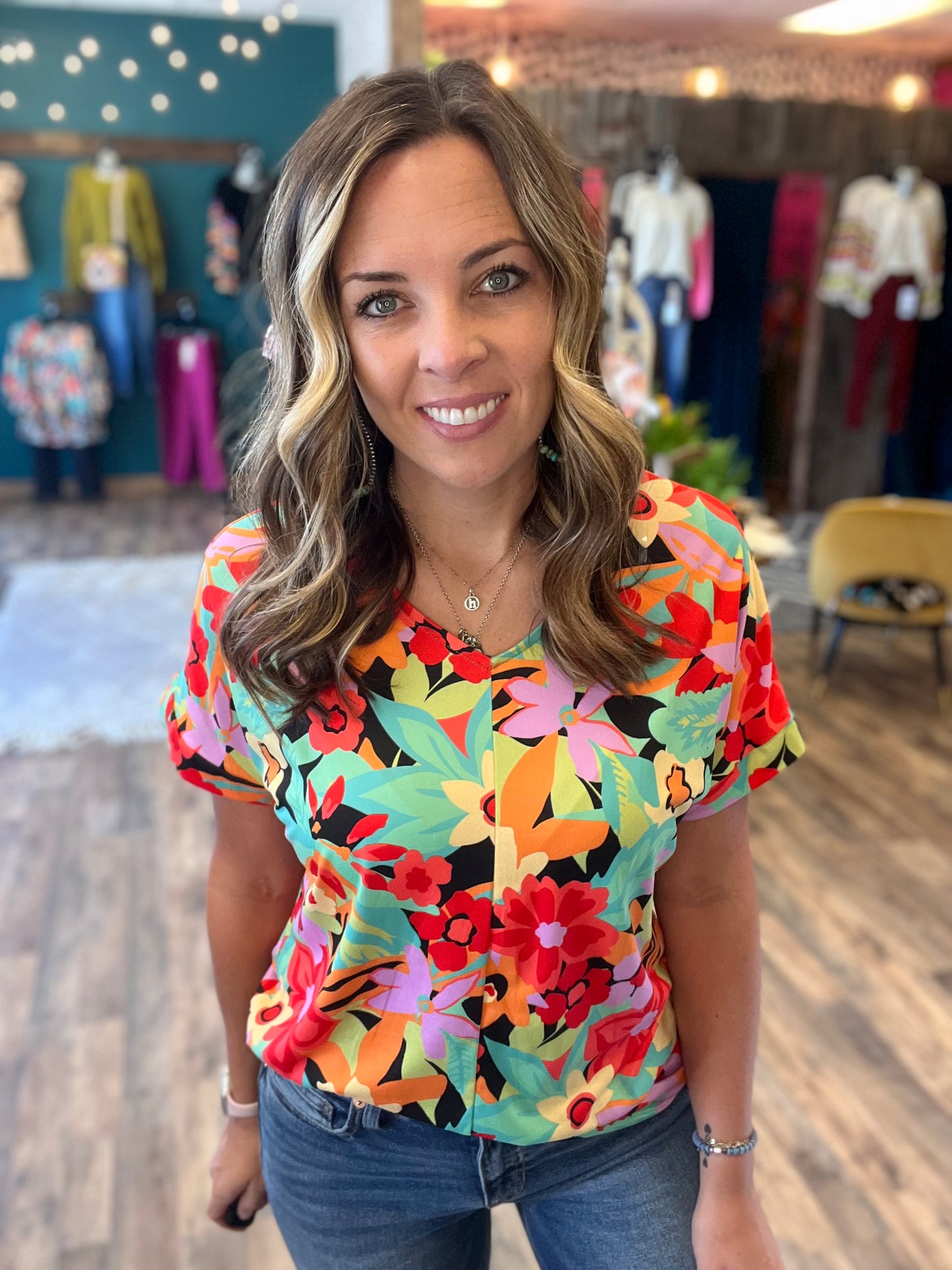 Brights Soft Floral Top