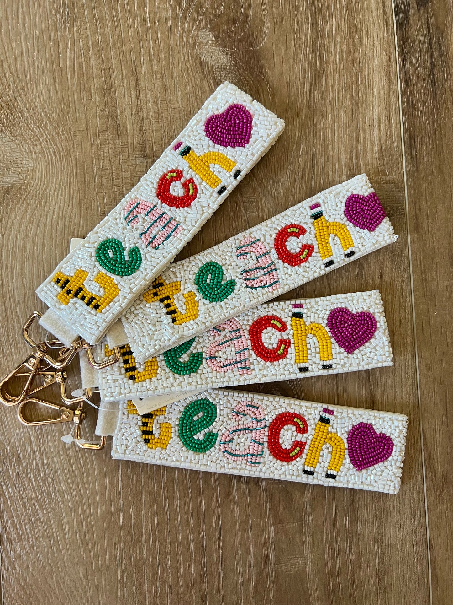 Beaded Teacher Keychain