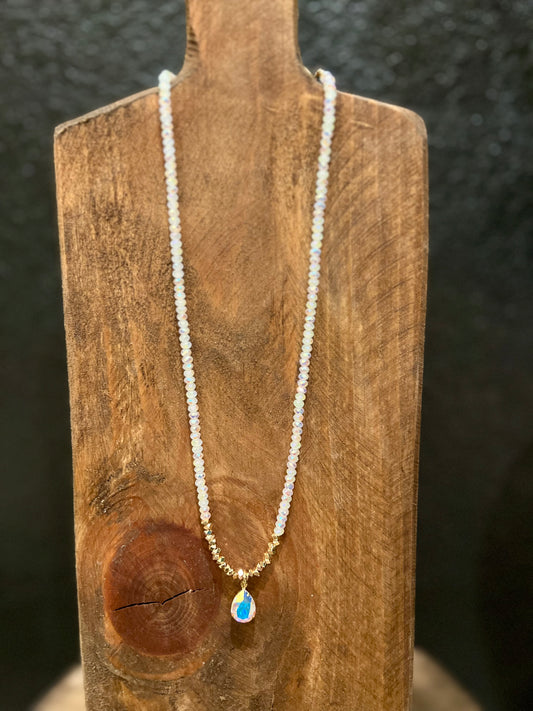 Beaded Teardrop Necklace