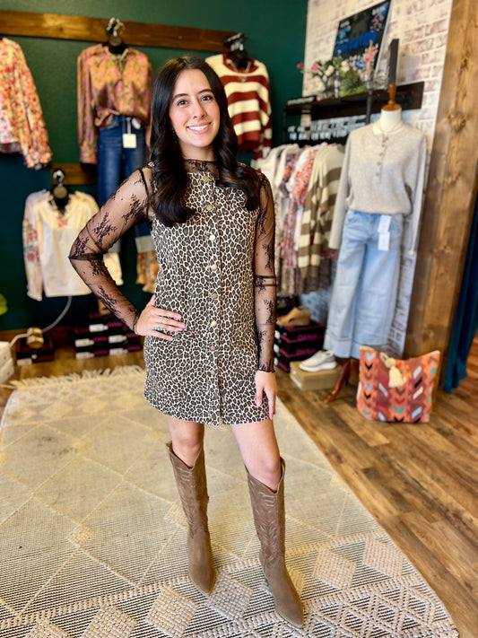 Leopard Button Down Jumper