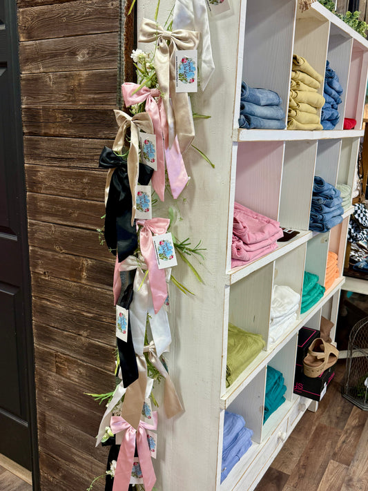 Satin Hair Bows w/ Clip