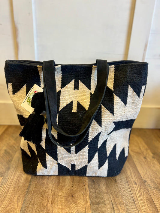 Black Aztec Tote