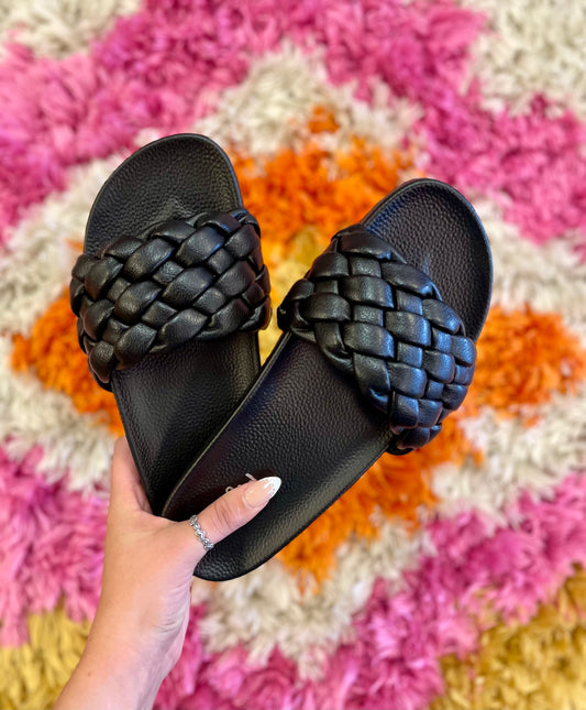 Black Braided Sandal