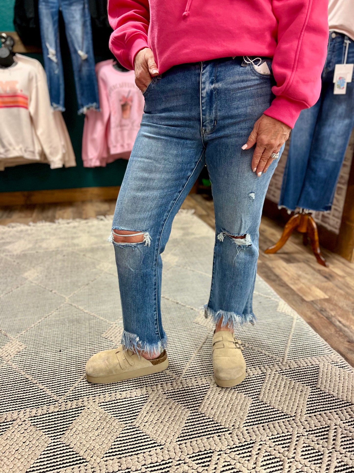 High Rise Stretch Straight Jean