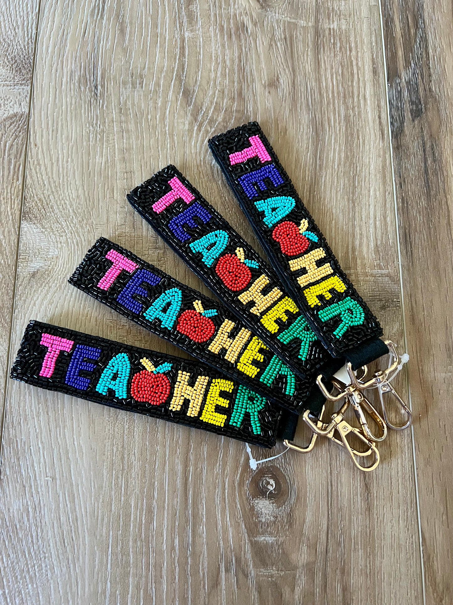 Beaded Teacher Keychain