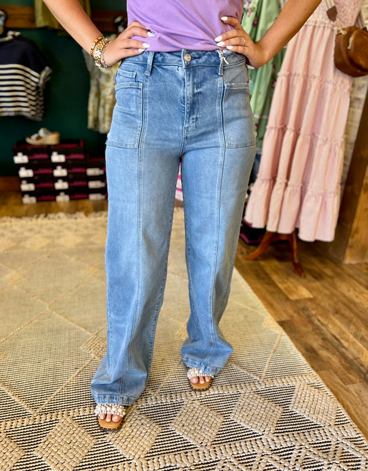 High Rise Wide Leg Jean