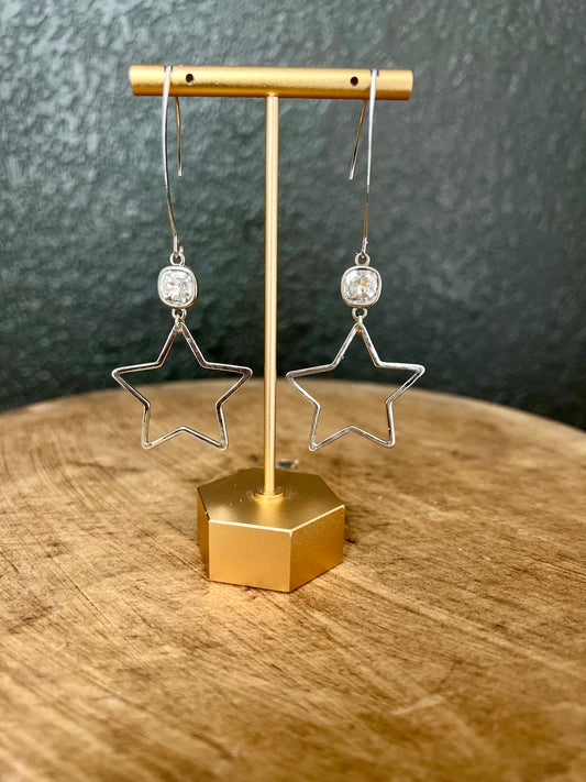 Silver Star Earring