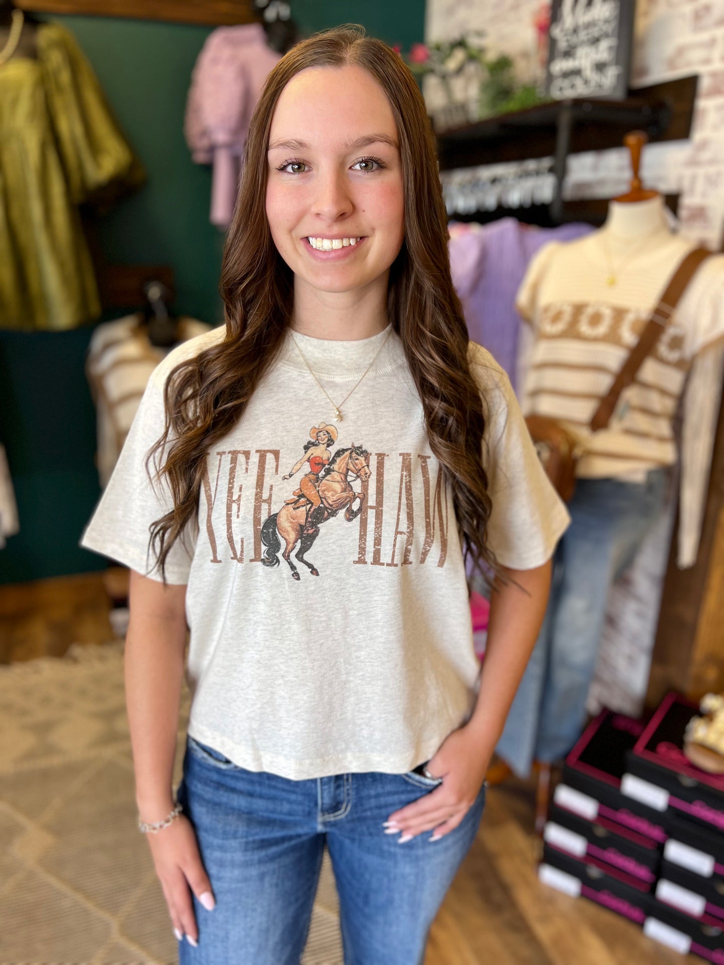 Yee Haw Crop Tee