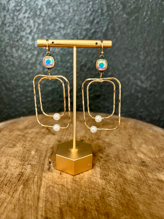 Double Rectangle Earring