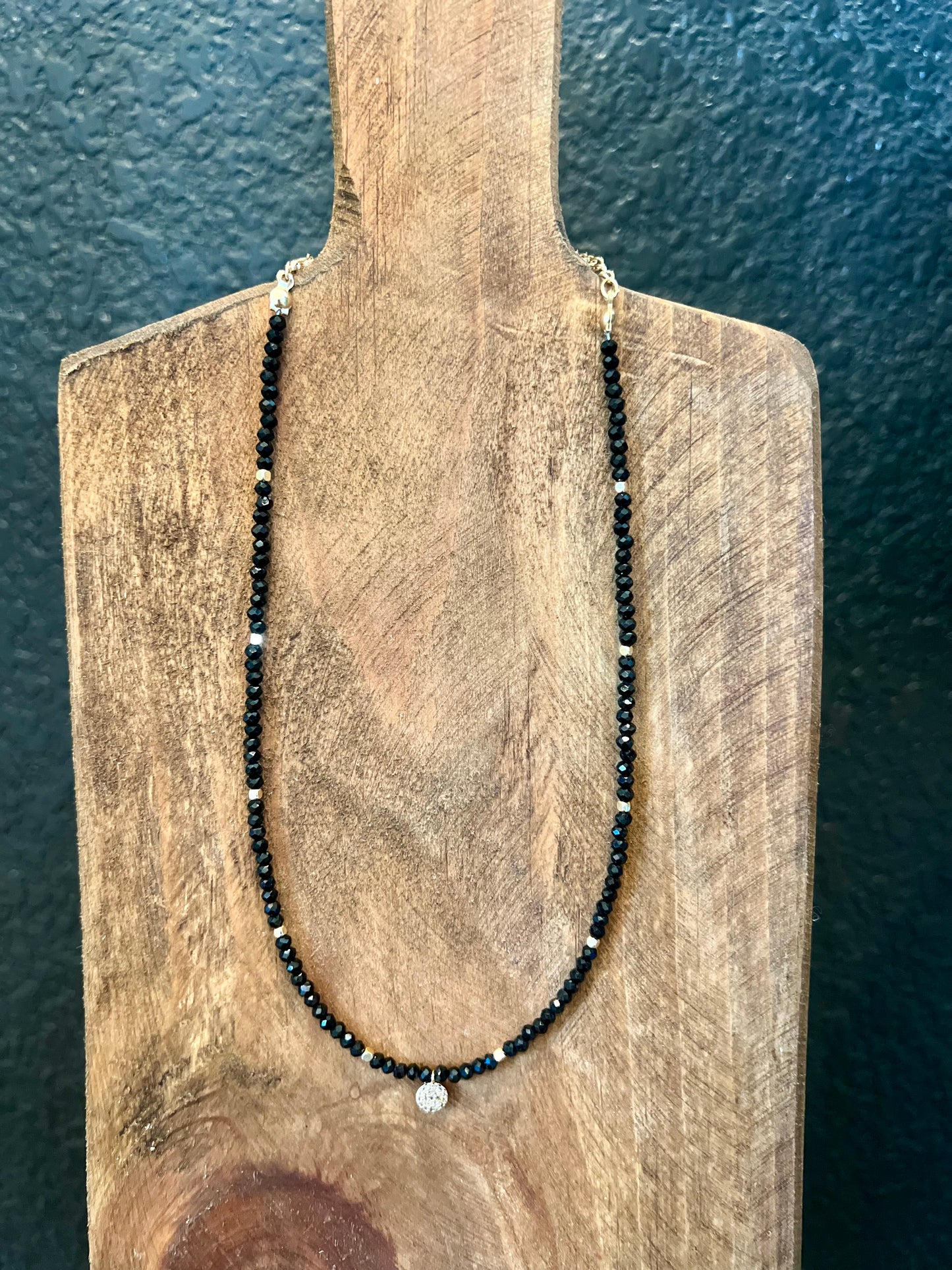Black Beaded Necklace