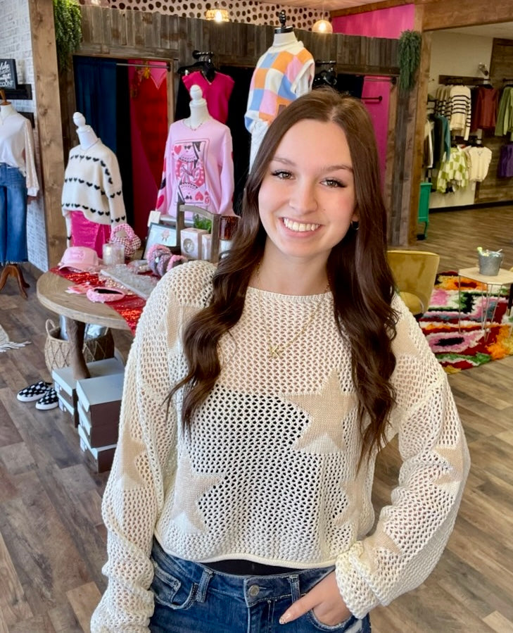 Ivory Star Sweater