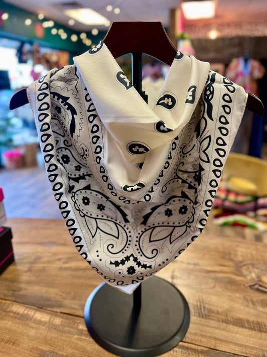 White Paisley Wild Rag