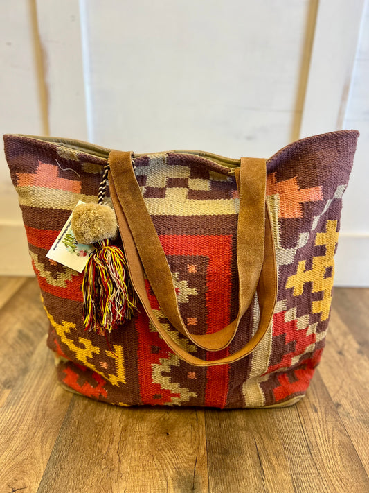 Chocolate Aztec Tote