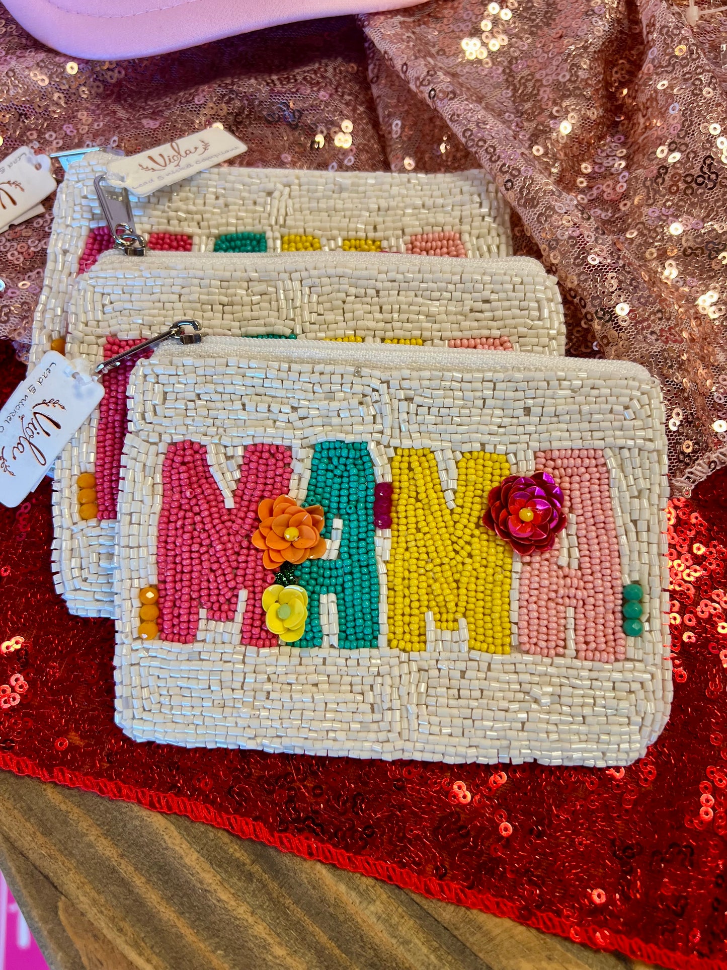 Mama Floral Coin Purse