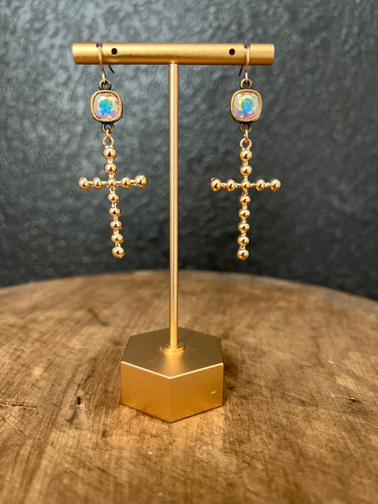 Bubble Cross Earring