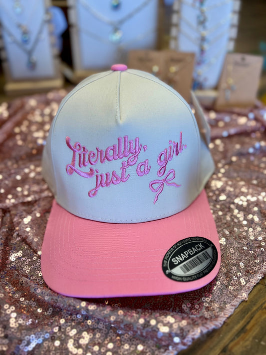 Literally, Just a Girl Canvas Hat