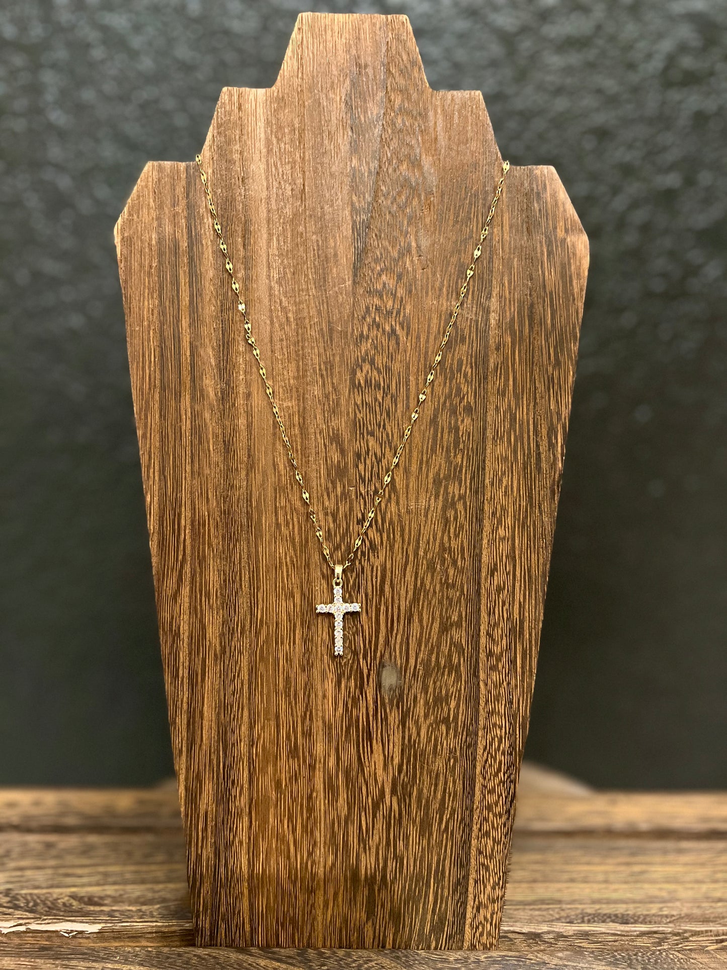 Dainty Sparkle Cross Necklace