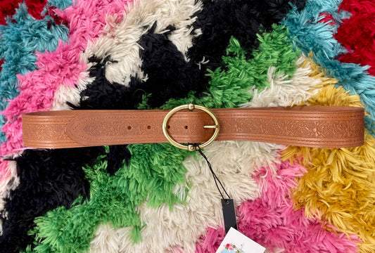 Floral Engraved Belt