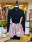 Dusty Rose Faux Leather Pleated Short