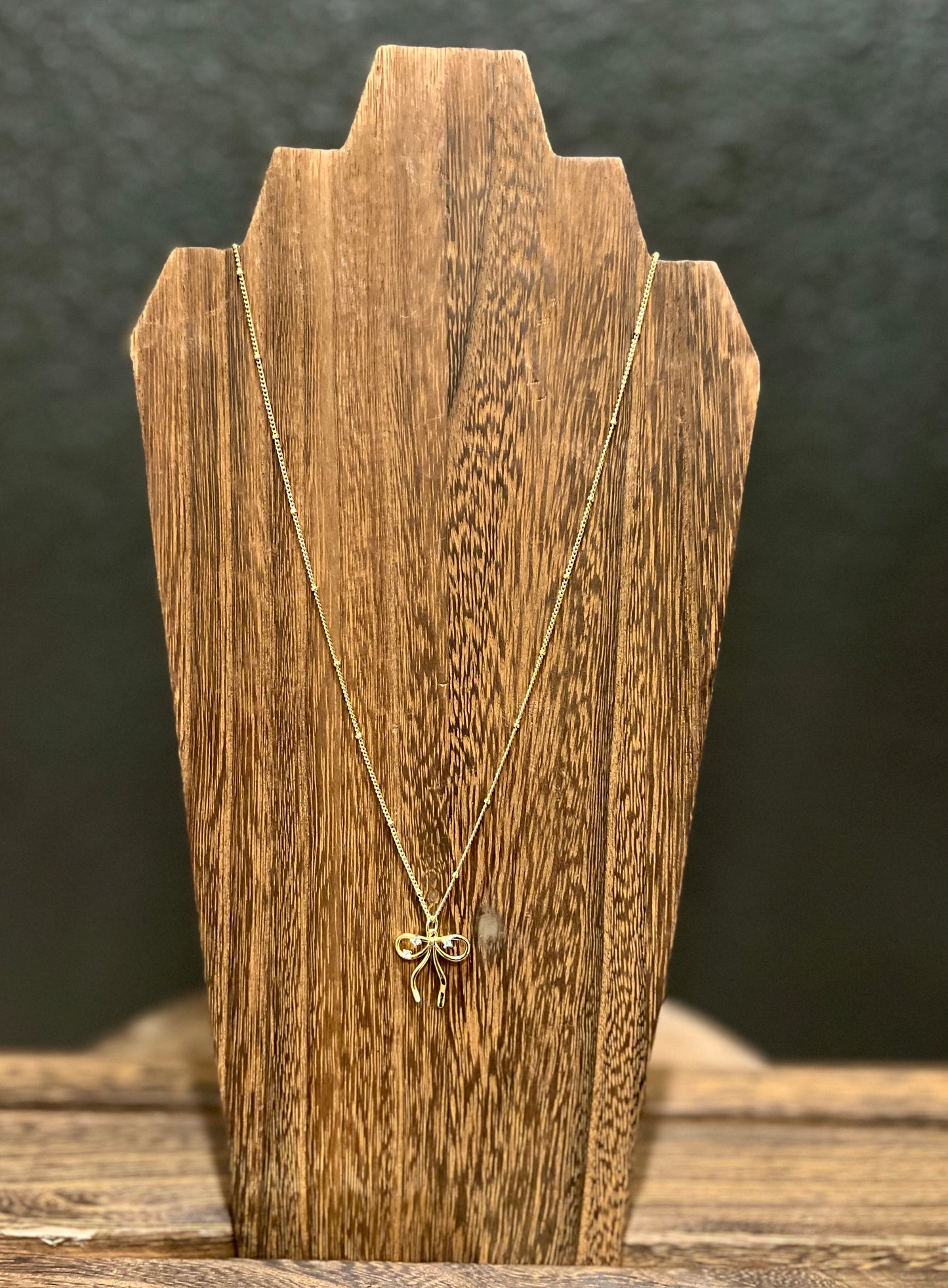 Dainty Diamond Wire Bow