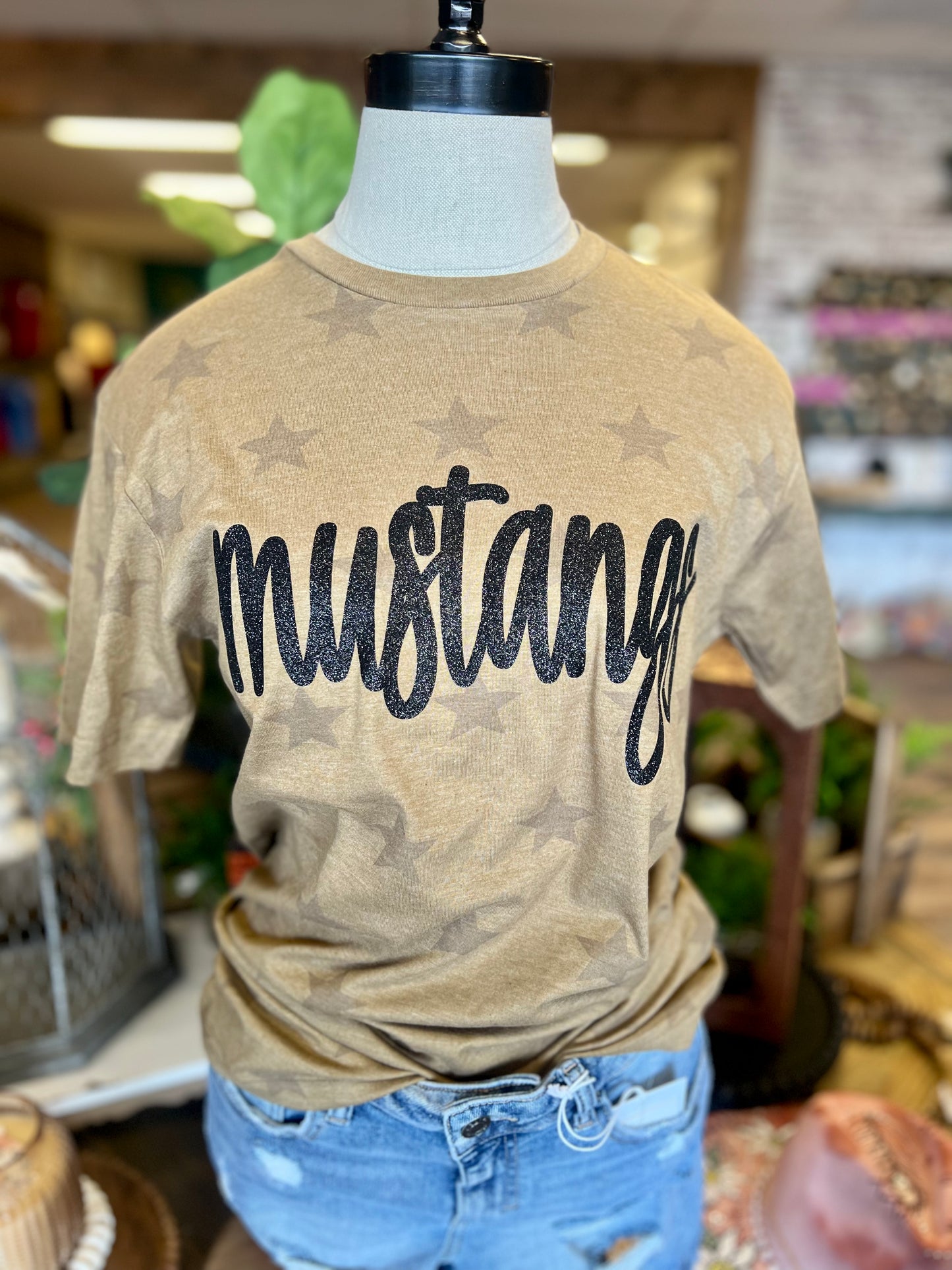 Glitter Mustang Star Tee