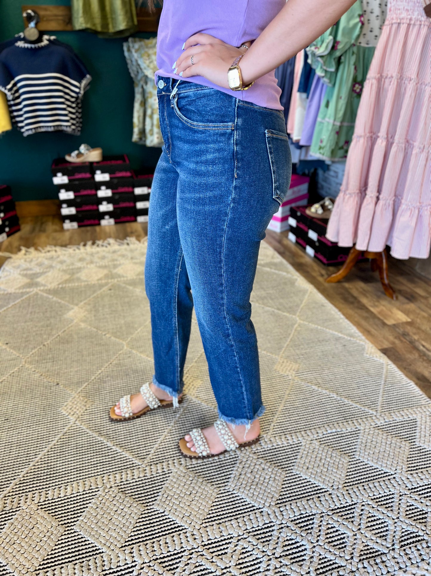 Dark Wash Straight Jean