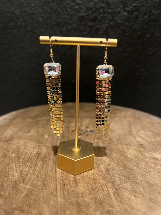 Mini Disc Shimmer Earring