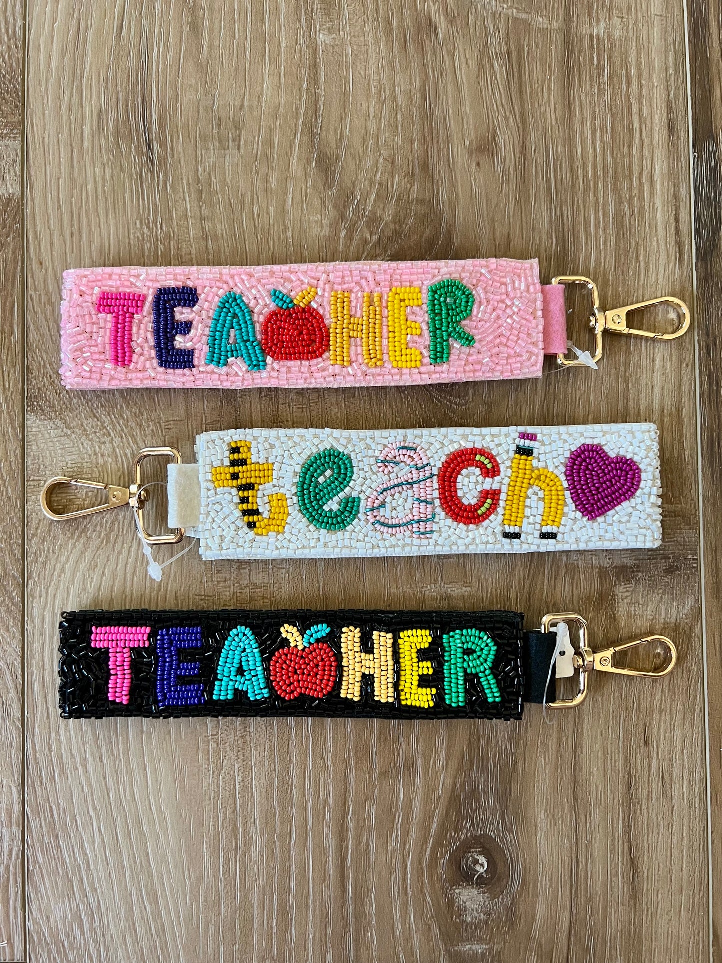 Beaded Teacher Keychain
