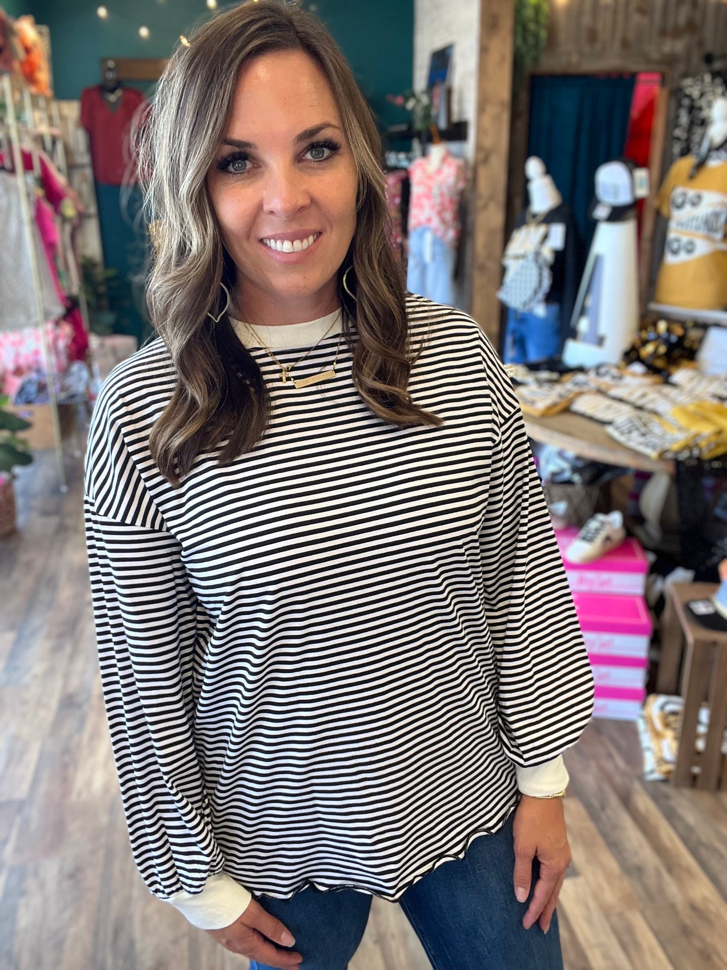 Oversized Stripe Top