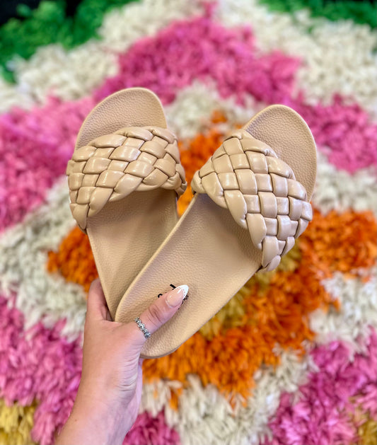Light Camel Braided Sandal
