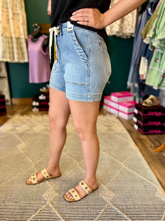 Vintage Denim Jogger Short