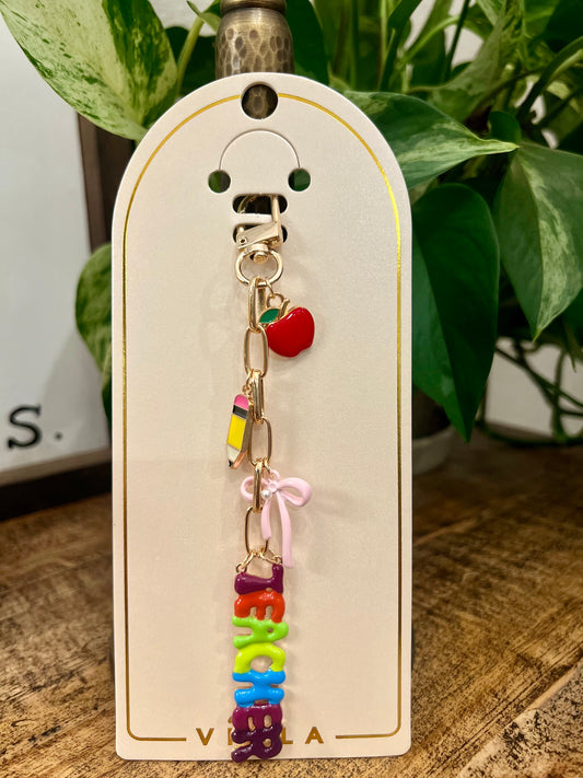Teacher Bag Charm/Keychain