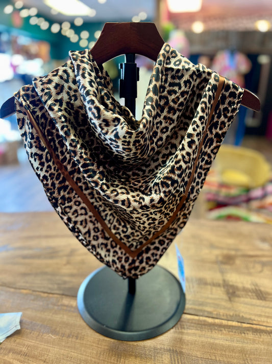 Tan Cheetah Wild Rag