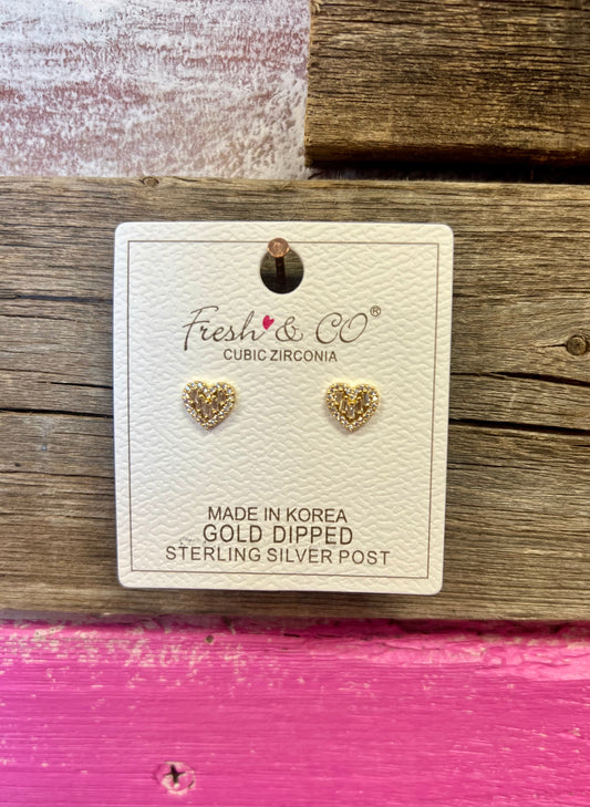 Diamond Heart Stud