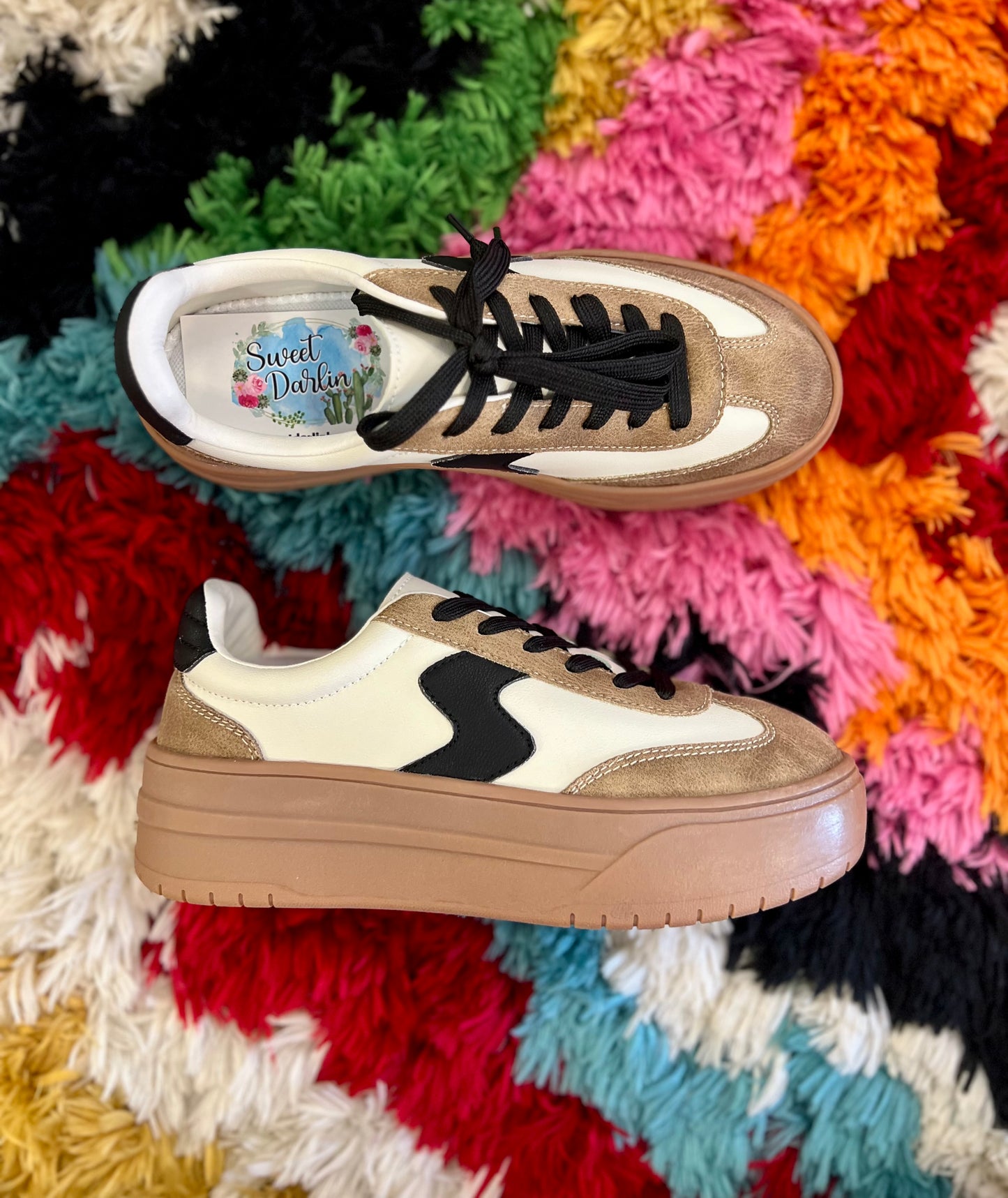 Black Pop Off Tennis Shoe