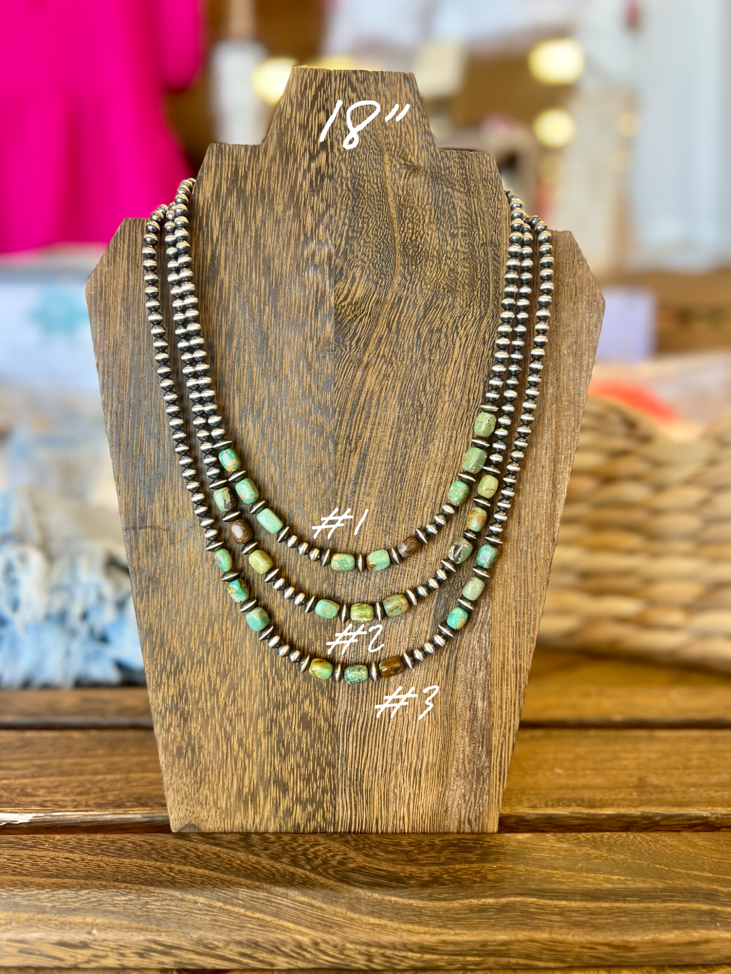 Turquoise Square Navajo Pearl Necklace